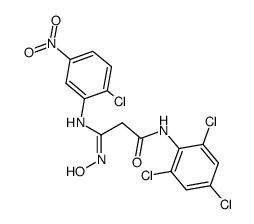 3-(2-chloro-5-nitroanilino)-3-oximino-2',4',6'-trichloropropionanilide结构式
