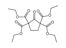 2-oxo-cyclopentane-1,1,3,3-tetracarboxylic acid tetraethyl ester结构式