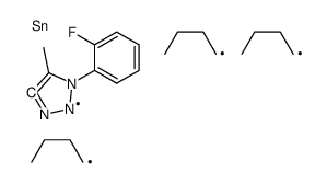 tributyl-[1-(2-fluorophenyl)-5-methyltriazol-4-yl]stannane结构式