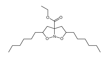 ethyl 2,5-dihexyltetrahydro-3aH-isoxazolo[2,3-b]isoxazole-3a-carboxylate结构式