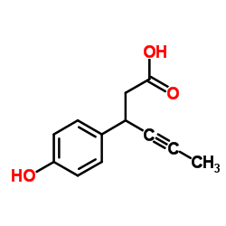 3-(4-hydroxyphenyl)hex-4-ynoicacid Structure