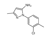 1-(3-氯-4-甲基苯基)-3-甲基-1H-吡唑-5-胺结构式