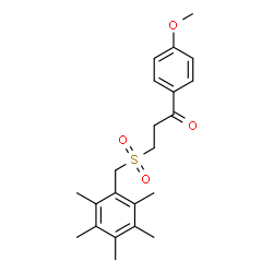 1-(4-METHOXYPHENYL)-3-[(2,3,4,5,6-PENTAMETHYLBENZYL)SULFONYL]-1-PROPANONE Structure