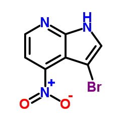 3-溴-4-硝基-1H-吡咯并[2,3-b]吡啶结构式
