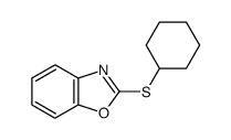 2-(cyclohexylthio)benzo[d]oxazole结构式