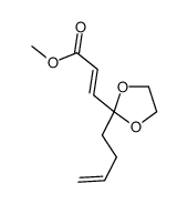methyl 3-(2-but-3-enyl-1,3-dioxolan-2-yl)prop-2-enoate结构式