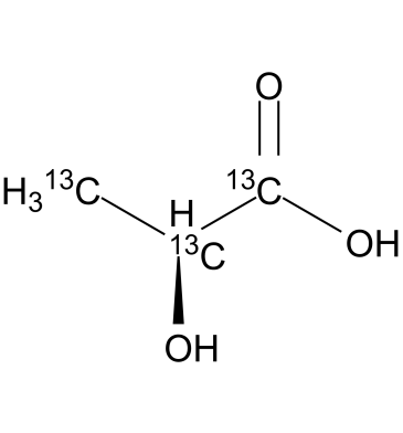 L-Lactic acid-13C3结构式