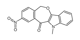12-methyl-9-nitro[2]benzoxepino[4,3-b]indol-11(6H,12H)-one Structure