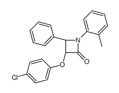 (3S,4S)-3-(4-chlorophenoxy)-1-(2-methylphenyl)-4-phenylazetidin-2-one Structure