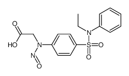2-[4-[ethyl(phenyl)sulfamoyl]-N-nitrosoanilino]acetic acid结构式