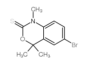 6-溴-1,4,4-三甲基-1H-苯并[d][1,3]噁嗪-2(4h)-硫酮结构式