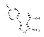 3-(4-氯苯基)-5-甲基-4-异唑羧酸结构式