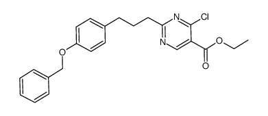 ethyl 2-{3-[4-(benzyloxy)phenyl]propyl}-4-chloropyrimidine-5-carboxylate Structure
