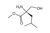 methyl (R)-2-amino-2-isobutyl-3-hydroxypropanoate结构式