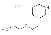 2-(3-Piperidinyl)ethyl propyl ether hydrochloride Structure