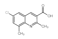 6-氯-2,8-二甲基喹啉-3-羧酸结构式