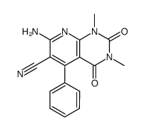 2-amino-6,8-dimethyl-5,7-dioxo-4-phenylpyrido<2,3-d>pyrimidine-3-nitrile Structure