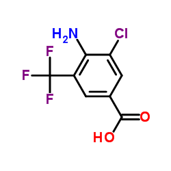 4-氨基-3-氯-5-(三氟甲基)苯甲酸结构式