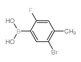 5-溴-2-氟-4-甲基苯硼酸结构式