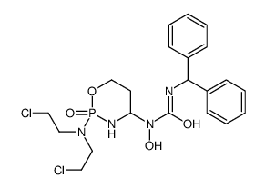 3-benzhydryl-1-[2-[bis(2-chloroethyl)amino]-2-oxo-1,3,2λ5-oxazaphosphinan-4-yl]-1-hydroxyurea结构式
