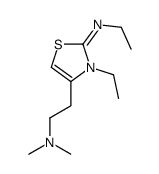 2-(3-ethyl-2-ethylimino-1,3-thiazol-4-yl)-N,N-dimethylethanamine结构式