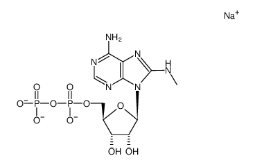 8-(methylamino)adenosine 5'-diphosphate trisodium salt Structure