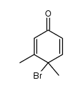 3,4-dimethyl-4-bromo-2,5-cyclohexadienone结构式