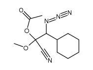 2-azido-1-cyano-2-cyclohexyl-1-methoxyethyl acetate结构式