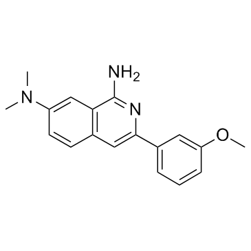 3-芳基异喹啉胺衍生物结构式