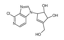 (1S,2r,5r)-5-(4-氯-1H-咪唑并[4,5-c]吡啶-1-基)-3-(羟基甲基)-3-环戊烯-1,2-二醇结构式