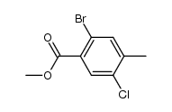 2-bromo-5-chloro-4-methyl-benzoic acid methyl ester结构式