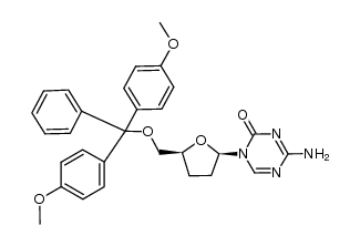 2',3'-dideoxy-5'-O-(4,4'-dimethoxytrityl)-5-azacytidine结构式