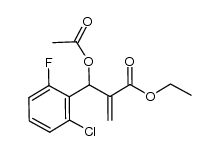 ethyl 2-(acetoxy(2-chloro-6-fluorophenyl)methyl)acrylate结构式