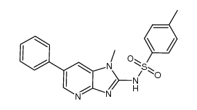 1-methyl-6-phenyl-2-N-(p-toluenesulfonyl)aminoimidazo[4,5-b]pyridine结构式
