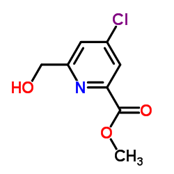 4-氯-6-羟甲基-2-吡啶甲酸甲酯结构式
