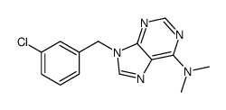 9-[(3-chlorophenyl)methyl]-N,N-dimethylpurin-6-amine结构式