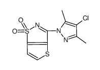 3-(4-chloro-3,5-dimethylpyrazol-1-yl)thieno[2,3-d][1,2]thiazole 1,1-dioxide Structure