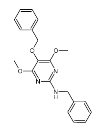 N-benzyl-5-(benzyloxy)-4,6-dimethoxypyrimidin-2-amine结构式