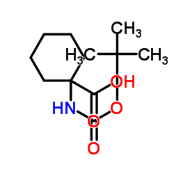 1-叔丁氧羰酰胺环己羧酸结构式