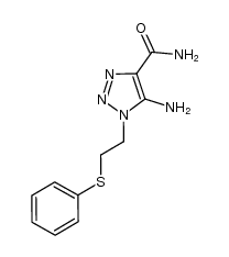 5-amino-1-(2-phenylthioethyl)-1,2,3-triazole-4-carboxamide结构式
