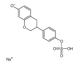R,S-雌马酚-4'-硫酸钠盐结构式