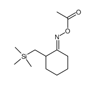 (E)-2-((trimethylsilyl)methyl)cyclohexan-1-one O-acetyl oxime Structure