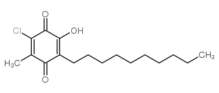 3-chloro-5-hydroxy-2-methyl-6-decyl-1,4-benzoquinone结构式