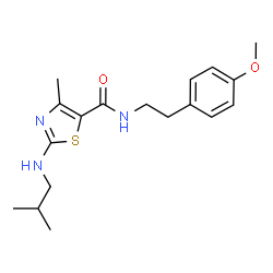 N-[2-(4-methoxyphenyl)ethyl]-4-methyl-2-[(2-methylpropyl)amino]-1,3-thiazole-5-carboxamide Structure