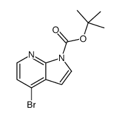 4-溴-1H-吡咯并[2,3-b]吡啶-1-羧酸叔丁酯结构式