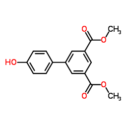 4'-羟基-[1,1'-联苯]-3,5-二羧酸二甲酯结构式
