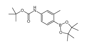 4-(Boc-氨基)-2-甲基苯硼酸频那醇酯结构式