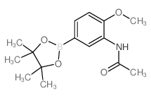 3-乙酰氨基-4-甲氧基苯硼酸频那醇酯结构式
