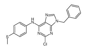 9-benzyl-2-chloro-N-(4-methylsulfanylphenyl)purin-6-amine Structure