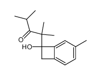 2-(1'-Hydroxy-1',2'-dihydro-5'-methylbenzocyclobuten-1'-yl)-2,4-dimethylpentan-3-one结构式